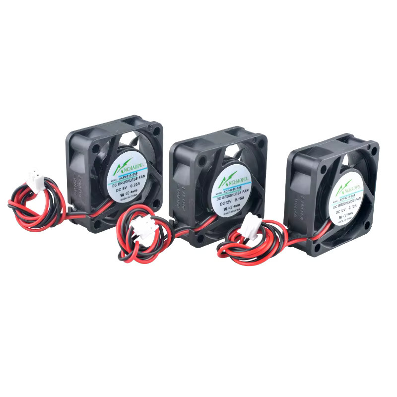ANCHAOPU Industrie-Lüfter ACP4015 in Schwarz, B/T/H: 40 x 40 x 15 mm, Mehrspannung 5 V/12 V/24 V, leiser Hochgeschwindigkeits-Lüfter für PC und Drucker - Bild 2