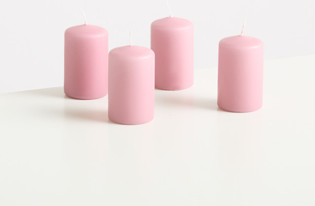 BLUME2000 Kerzen Set in Rosa, 4er-Set - Bild 1