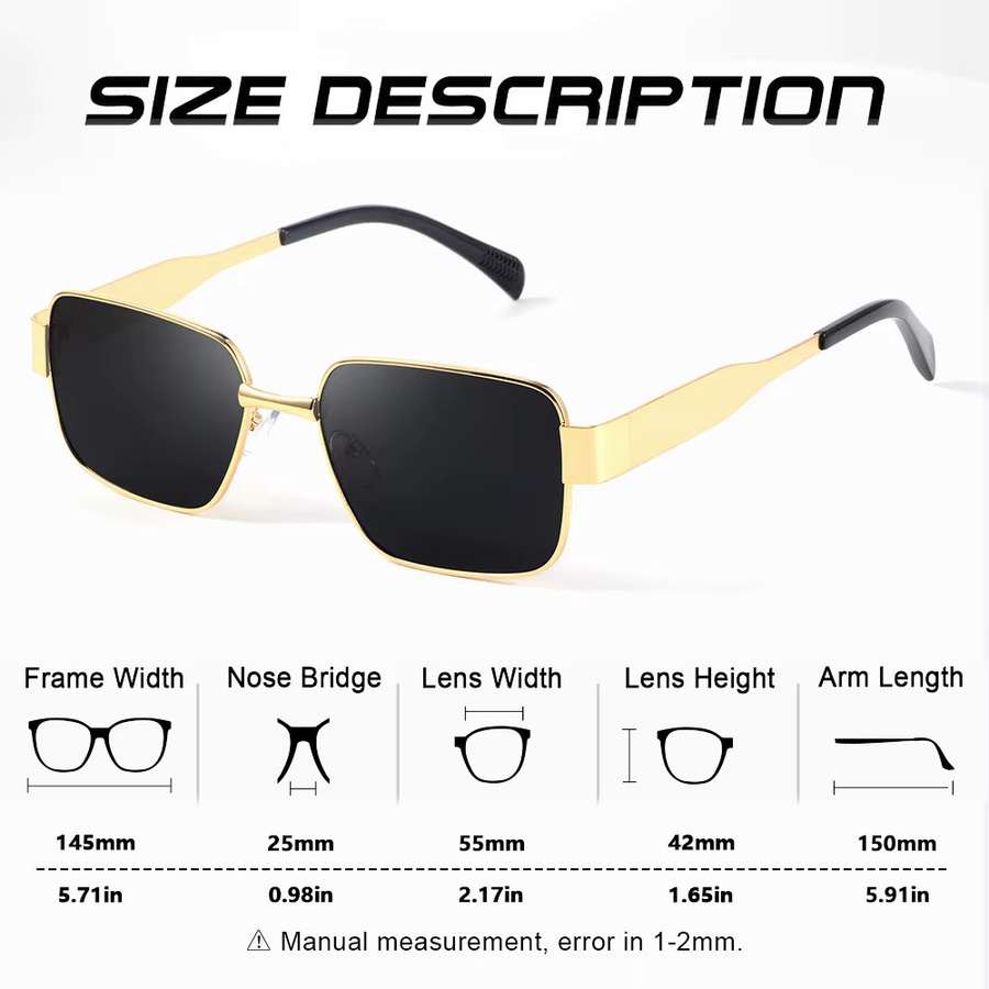 CRIXALIS Sonnenbrille Rechteckig, Vollrand, Unisex - Bild 3
