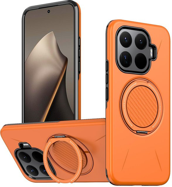 Magnetische Metallhalterung mit 360 Grad Drehung und TPU-Rahmen für Xiaomi 17T Pro 5G und Xiaomi 17T in Orange - Bild 1
