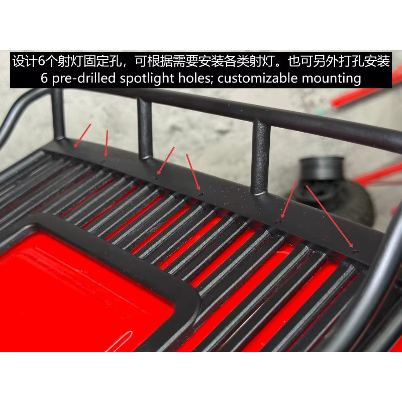 CROSSRC Regenwald-Wettkampfdach-Rollkäfig, Upgrade-Teil, 1:6 Scale, Kunststoff, Schwarz - Bild 2