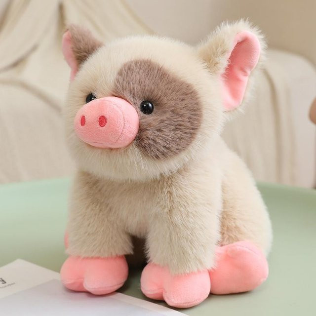 Yiran toy Hausschwein Ferkel Plüschtier, Rosa, 20cm - Bild 1