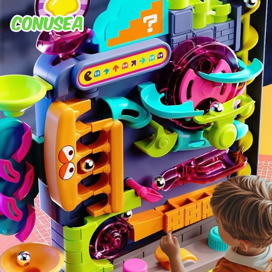 CONUSEA Murmelbahn-Bauspielzeug, Labyrinth-Kugelspiel, Montessori-Spielset - Bild 2
