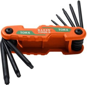 Klein Tools 8-teiliger Torx-Winkelschlüssel-Satz aus Stahl in Orange - Bild 1