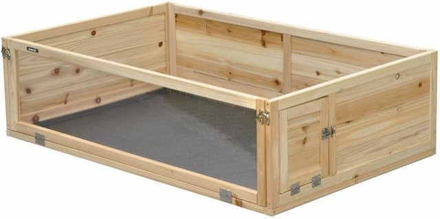 Nanook Indoor Freilaufgehege für Kleintiere aus Kiefernholz in Natur/Braun, B/T/H: 110 x 70 x 30 cm - Bild 1