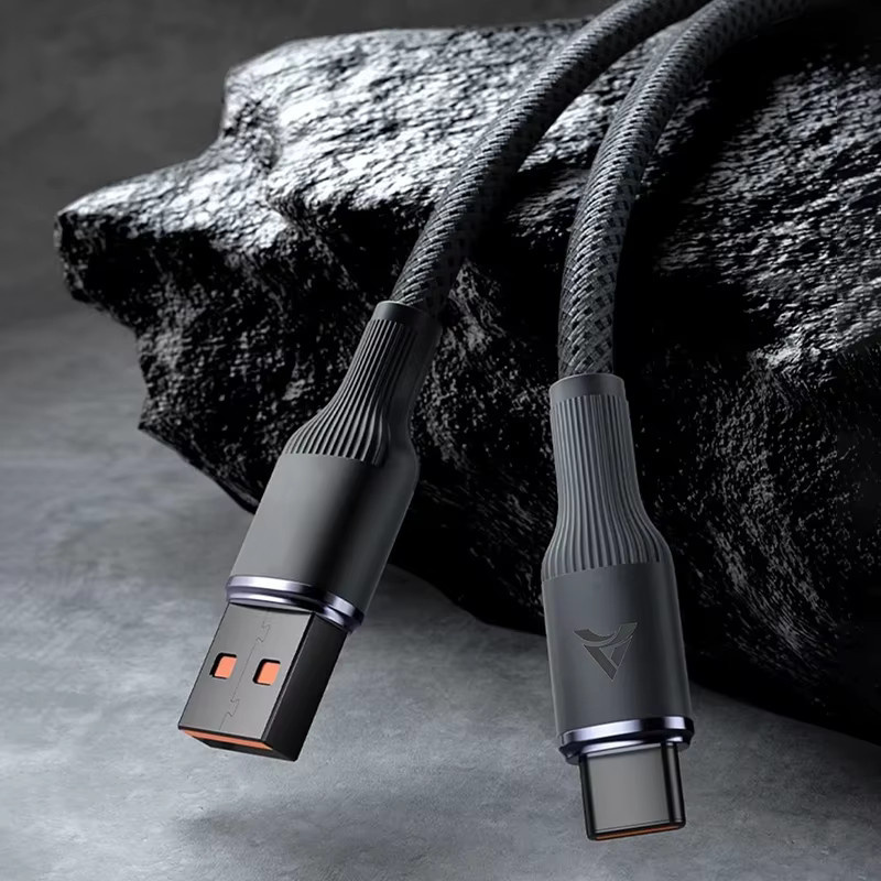 DIXSG USB Typ C Schnellladekabel 120W Geflochtenes Datenkabel Schwarz - Bild 6