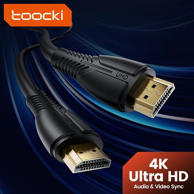 Toocki HDMI 2.0 Kabel in Schwarz für 4K Auflösung mit Ethernet und HDR Unterstützung - Bild 1