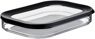Mepal Modula Aufschnittdose 550/1 mit Fächern, schwarz und transparent, luftdicht und stapelbar - Bild 1