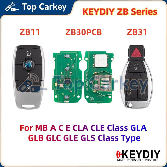 KEYDIY KD ZB11 ZB30PCB ZB31 Universeller Smart-Schlüssel in Schwarz kompatibel mit Mercedes-Benz A C E CLA CLE Klasse GLA GLB GLC GLE GLS Typ - Bild 1