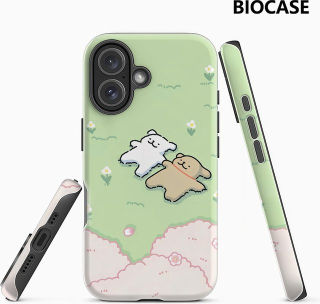 Potdemiel Bären-Picknick Handyhülle für iPhone 17 16 15 14 13 Pro Max Plus, Magnetisch, Robust, Grün - Bild 1