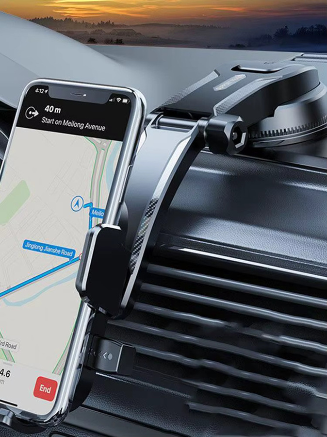 Universelle Auto Handyhalterung für Dashboard und Windschutzscheibe in Schwarz zur GPS Navigation - Bild 7