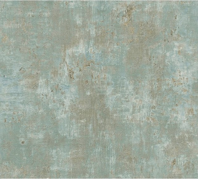 AS Creation Tapete Pop Up Panel Selbstklebend Rostoptik in Grün-Gold, B: 52 cm, H: 250 cm - Bild 1
