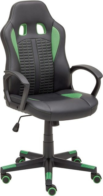 Based Drehstuhl Lia modern in Schwarz/Grün mit Armlehnen - Bild 1