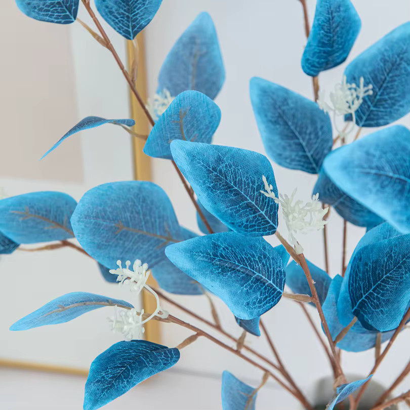 TTCY Künstlicher Eukalyptus-Bonsai in Rot als Tischdeko für dein Zuhause oder Büro - Bild 2