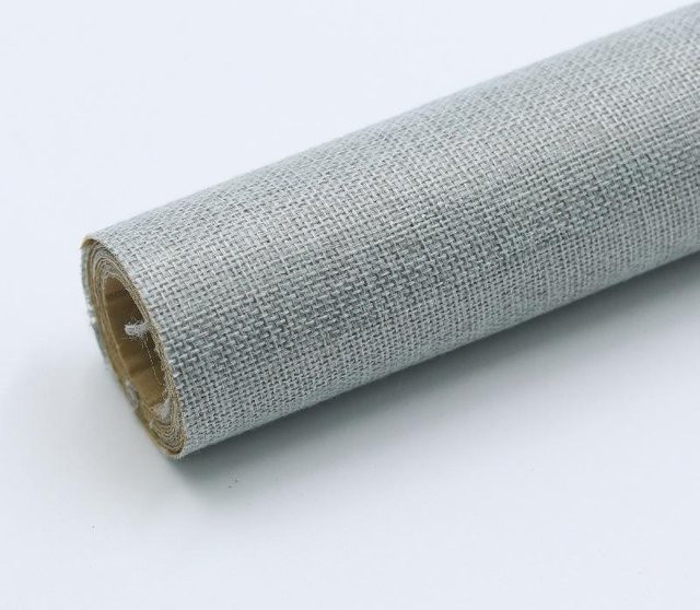 Selbstklebende Leinenstofftapete von beautybaby in Grau, abnehmbarer Hanfstoff im Vintage-Stil für Bastelarbeiten und Dekoration, Breite: 145 cm, Länge: 1 m - Bild 1