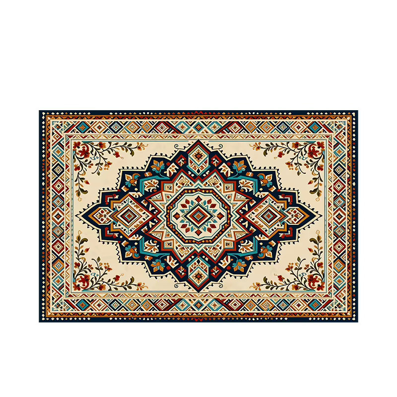 RAKKS Luxuriöser böhmischer Kristallteppich in Multicolour, tieffloriger orientalischer Teppich für Wohnzimmer, Schlafzimmer und Küche - Bild 5