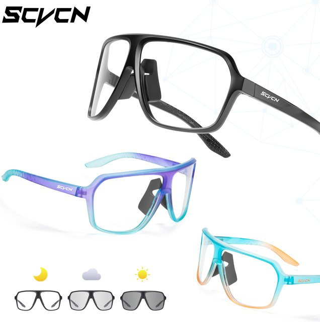 SCVCN Sportsonnenbrille, Vollrand, Kunststoff, Unisex, photochrom - Bild 1