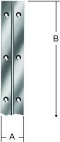 VORMANN Stangenscharnier aus Edelstahl in Silber, B: 32 mm, L: 2040 mm - Bild 1