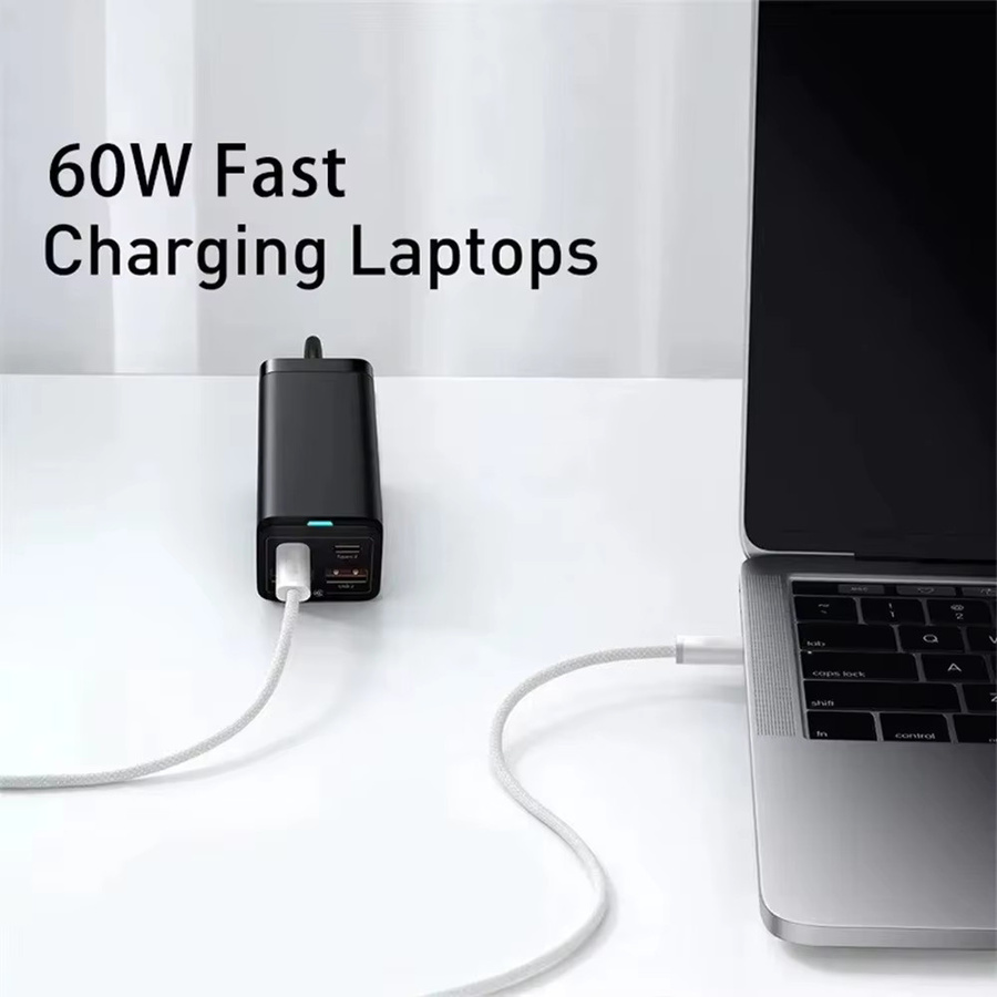 VBVC USB-C Ladekabel mit 60 W PD Schnellladefunktion in Weiß für iPhone 15 16 17, Huawei, Xiaomi und Samsung - Bild 2