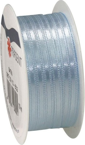 Satinband aus Polyester in Blau, Breite: 0,3 cm - Bild 1