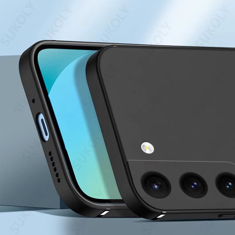 Weiche Silikon Schutzhülle für Samsung Galaxy S25 S24 S23 S22 Ultra sowie A56 A55 A54 A36 A17 A16 A15 5G in Schwarz - Bild 2