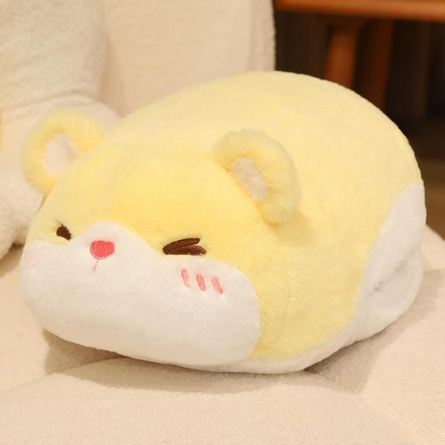 Yiran Health & Beauty Cartoon Hamster Plüschtier, Weiches Kuscheltier Kissen, 40cm, Gelb - Bild 1