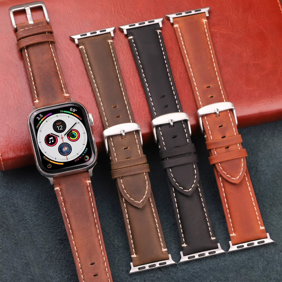 ChronoLink Uhrenarmband Leder, Vintage, Herren - Bild 2