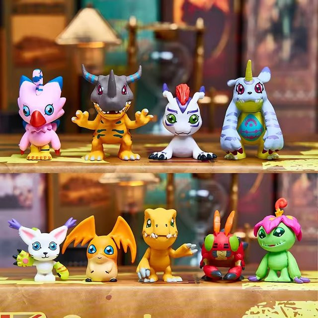 Bandai Digimon Adventure Anime-Modell Spielzeugpuppen, 9-teiliges Set - Bild 1