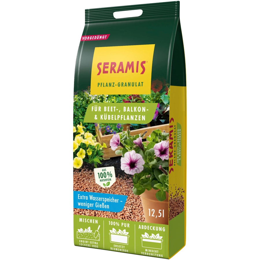 Seramis Outdoor-Granulat für Beet-, Balkon- und Kübelpflanzen, Naturton, 400 g - Bild 2