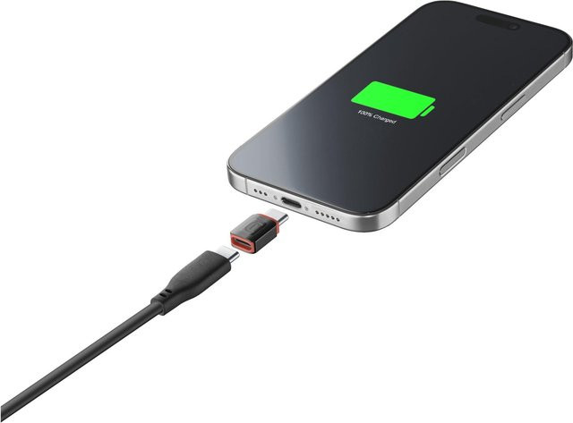 CellularLine USB Typ-C auf Typ-C Data Security Adapter in Schwarz - Bild 1