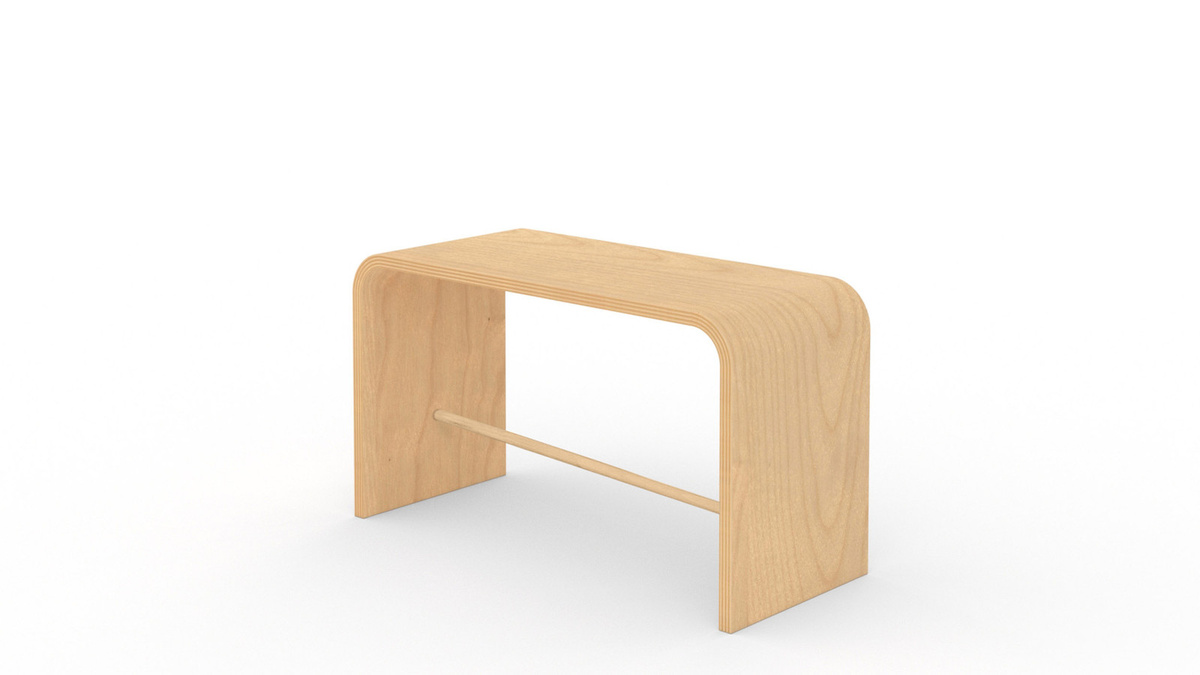 Tojo Hocker Sit aus Buchenholz in Weiß, Braun oder Beige - Bild 2