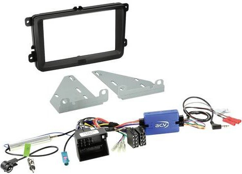 ACV 621320-30-02 Autoradio Einbaublende DoppelDIN in Schwarz passend für Seat, Skoda und Volkswagen - Bild 1