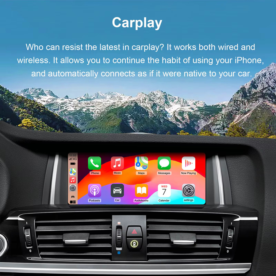 LEXXSON Wireless CarPlay und Android Auto Retrofit Kit Decoder Box für BMW CIC-System, Schwarz - Bild 5