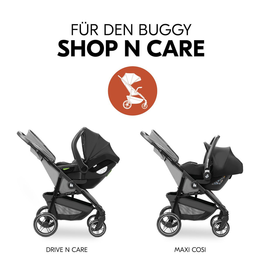 Hauck Babyschalen Adapter für Buggy Shop N Care in Black - Bild 3