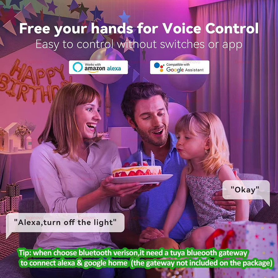 Tuya Smart LED Glühbirne E27 RGB Multicolour mit WiFi und Bluetooth für Alexa und Google Assistant - Bild 3