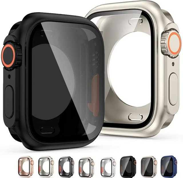 HUBANDE Displayschutzfolie für Apple Watch, hartes PC-Front- und Heckstoßgehäuse, Unisex - Bild 1