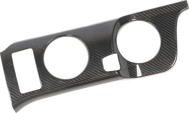 DIYelecs Getränkehalter-Zierleiste in Kohlefaser-Optik für die Mittelkonsole, Becherhalter Rahmenabdeckung, Schwarz - Bild 1