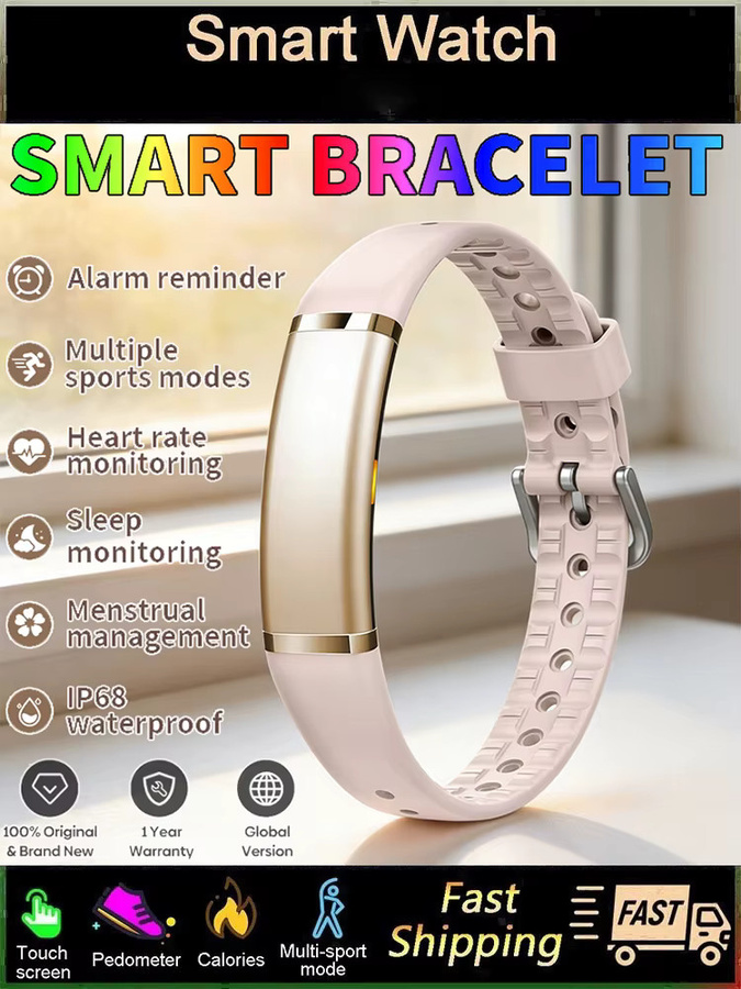 LIGE Smart-Armband ohne Bildschirm mit 24-Stunden-Herzfrequenz-Monitor und Schrittzähler für Damen und Herren in Silber und Weiß - Bild 7