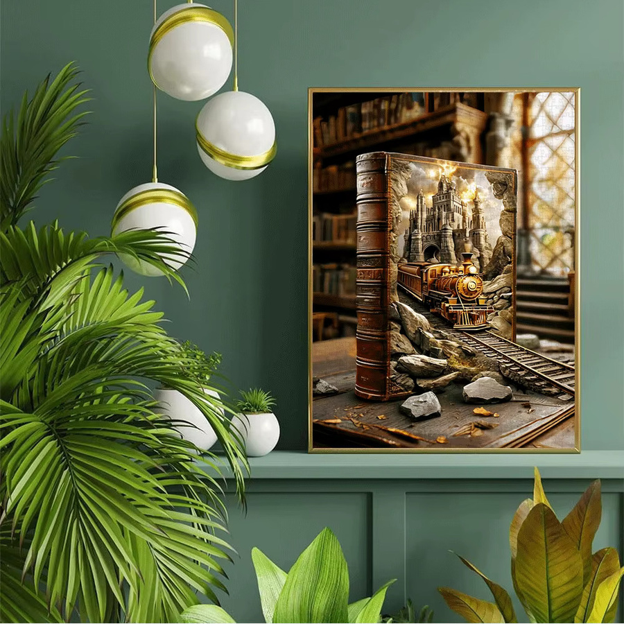 AZNM Buchzug-Puzzle, Vintage-Dampfzug, 1.000 Teile - Bild 4
