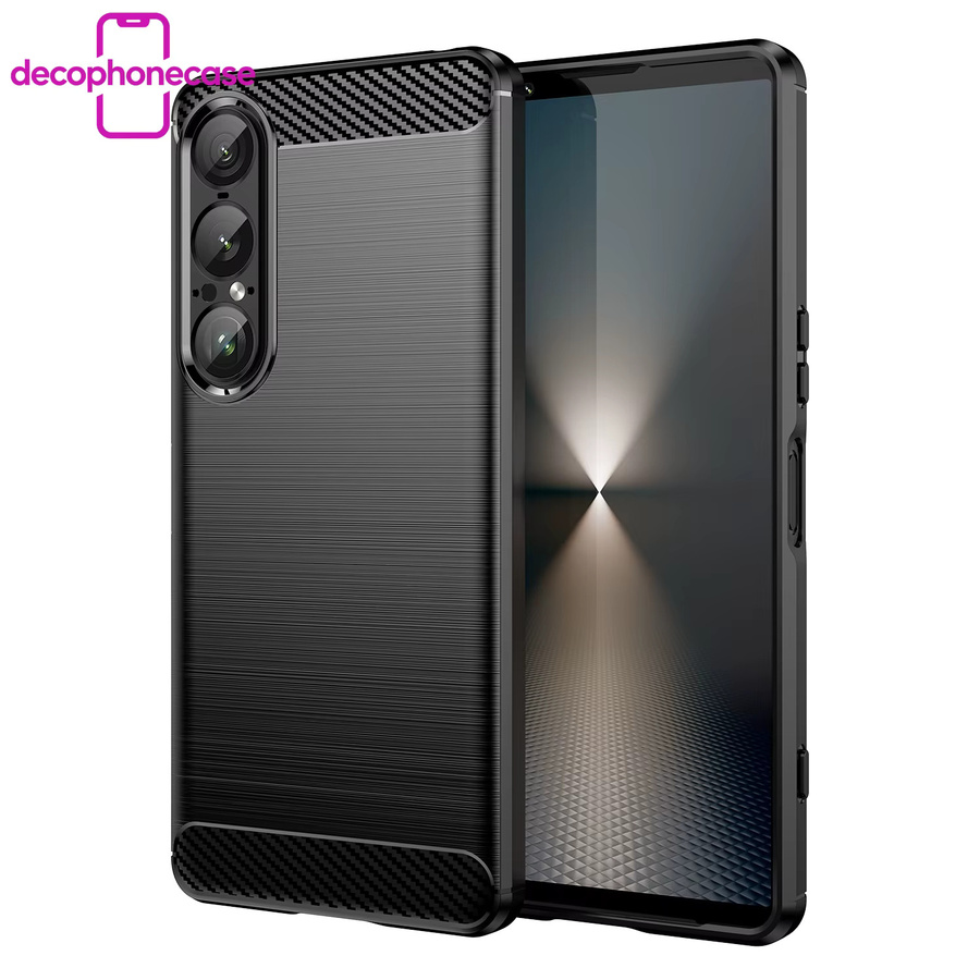 Stoßfeste Silikon-Handyhülle für Sony Xperia 1 VII, 1 VI, 1 V, 1 IV, 1 III, 1, schützende Rückseite in Schwarz oder Rot - Bild 2
