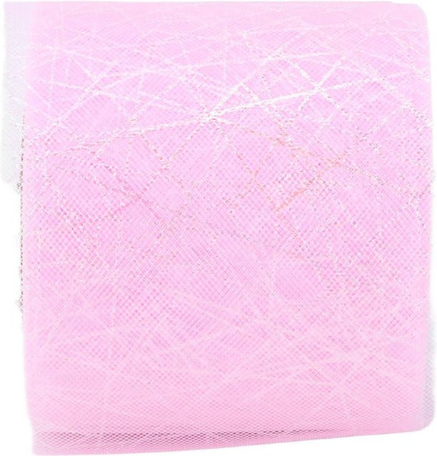 Symphony Spider Messy Web Tüllrolle in Pink Rosa für DIY-Schleifen und Kopfschmuck - Bild 1