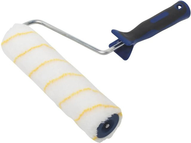 LUX-TOOLS Goldfaden-Roller Kurzflor mit 2K-Softgriff in Schwarz-Blau, Breite: 25 cm - Bild 1