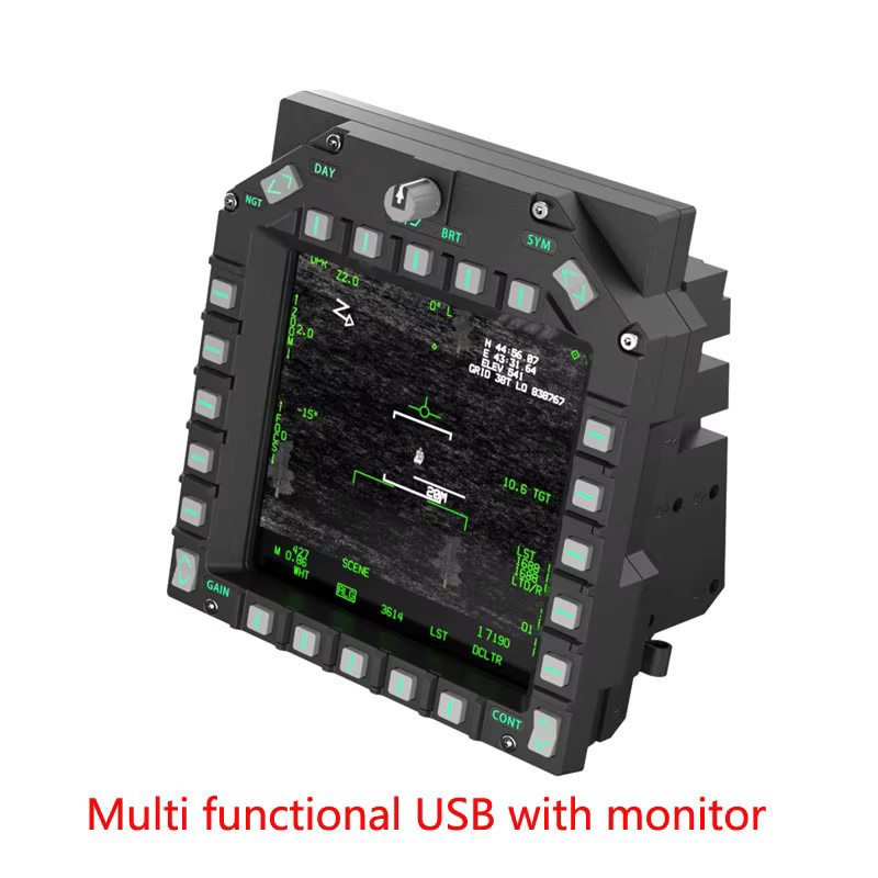 WINWING Multifunktionales DCS F18 MFD Display Cockpit Funktionspanel für Flugsimulator-Spiele in Schwarz - Bild 2