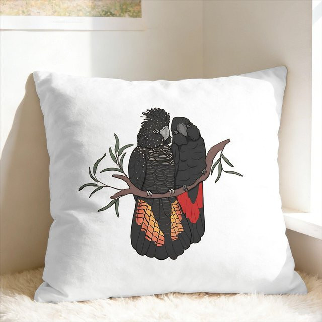 JMG Clothing Kissenbezug mit Australischem Rotschwanz-Schwarzkakadu Motiv, Mehrfarbig, B/H: 30 x 50 cm - Bild 1