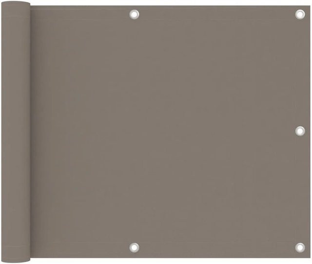 vidaXL Balkon-Sichtschutz aus Oxford-Gewebe in Taupe, Höhe: 75 cm, Breite: 400 cm - Bild 1