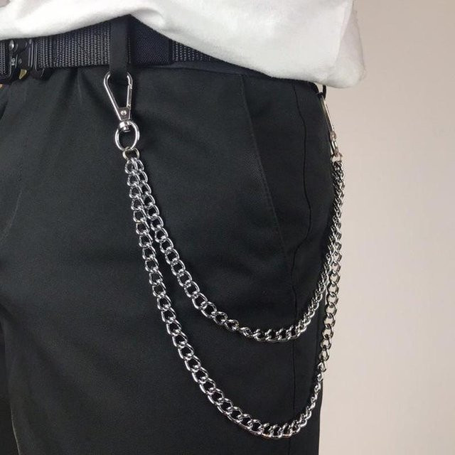 Hosenkette Messing, Silber, Unisex - Bild 1
