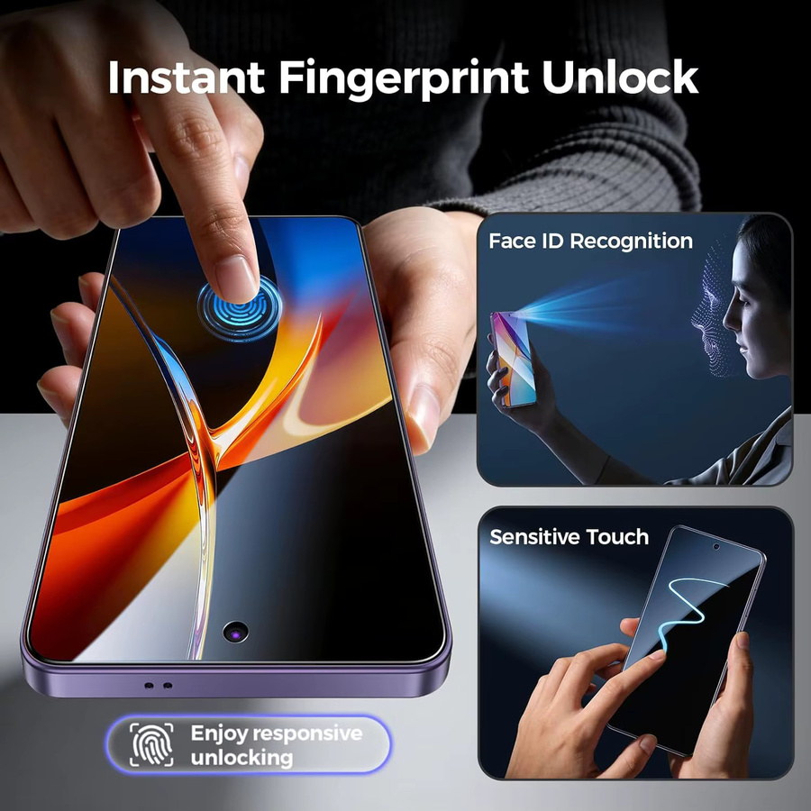 Samsung Displayschutzfolie aus gehärtetem Glas, transparent, passend für Galaxy S24 Serie - Bild 3