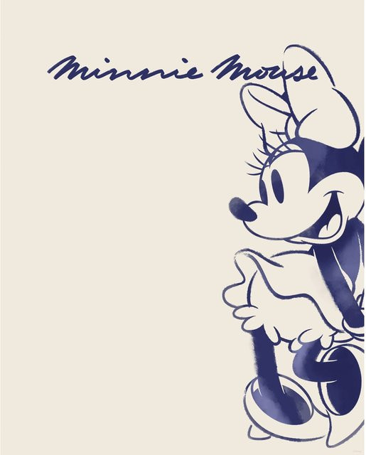 Komar Wandbild Disney Minnie Mouse Sweet Dancing in Beige, B: 40 cm, H: 50 cm - Bild 1