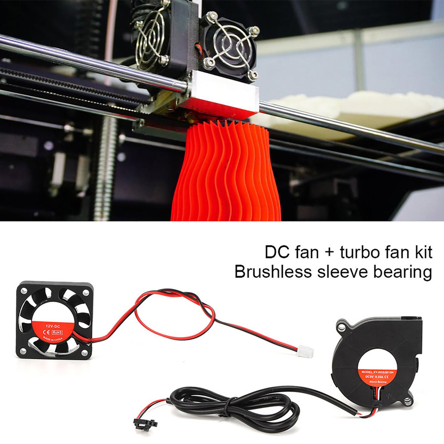 Turbo-Lüfter-Kit 5V DC-Lüfter für Prusa i3 MK3, MK3S und MK2 2.5 3D-Drucker Zubehör in Schwarz - Bild 3