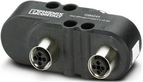 Phoenix Contact H-Verteiler M12 Polzahl 4 Schwarz 1080244 - Bild 1